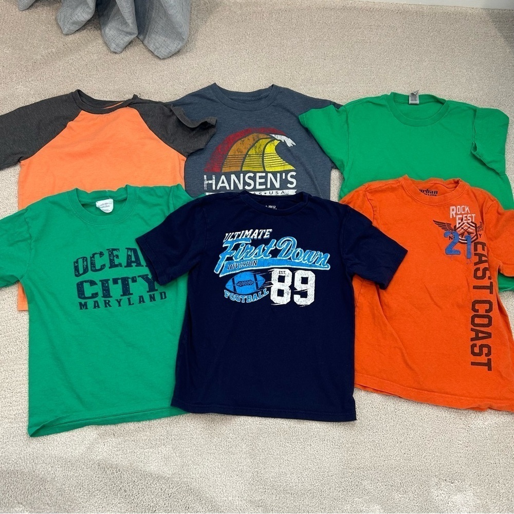 Urban Pipeline, Children's Place Boys Short Sleeve Tee Shirt Bundle of 6 Sz M/L